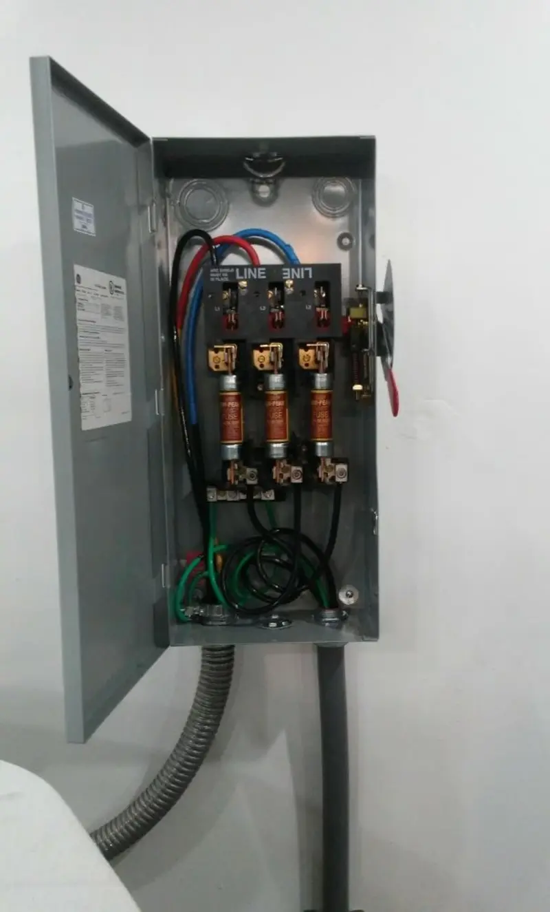 Three-phase disconnect switch installed for Electrical Wiring & Rewiring in Heron Bay